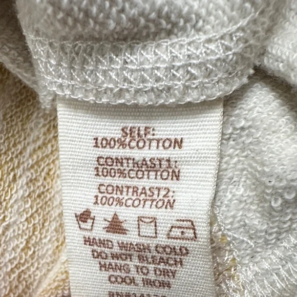 🎉HP🎉 Hem & Thread Striped Terry Hoodie 💗 Mustard Sage Green & Gray - Picture 16 of 16